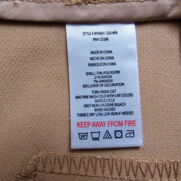 Jason Wu Camel Tan Pants XS Side Slits Boot Cut High Rise Stretch Careerwear - Picture 11 of 11